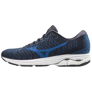 Mizuno Wave Rider Waveknit3 Παπουτσια Για Τρεξιμο Ανδρικα - Σκουρο Μπλε